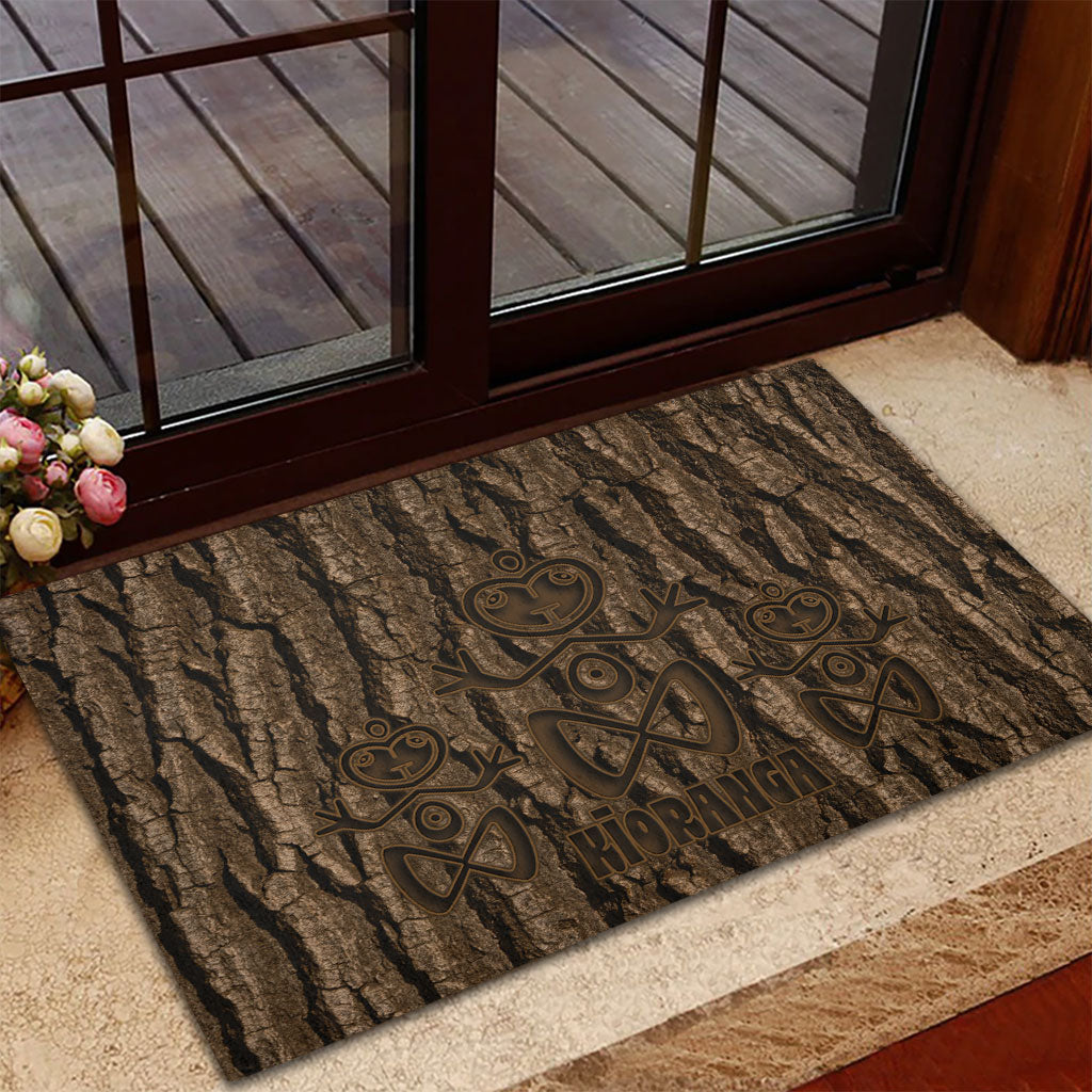Kioranga Moriori New Zealand Rubber Doormat Kopi Rakau Carving Art LT14 - Polynesian Pride