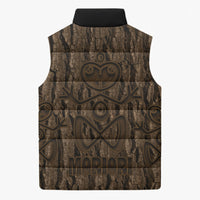 Kioranga Moriori New Zealand Sleeveless Puffer Jacket Kopi Rakau Carving Art LT14 - Polynesian Pride