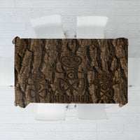 Kioranga Moriori New Zealand Tablecloth Kopi Rakau Carving Art LT14 Brown - Polynesian Pride