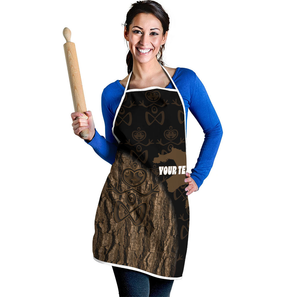 Moriori Kekoru New Zealand Personalised Apron Kopi Rakau Carving Chatham Islands Map LT14 - Polynesian Pride