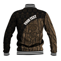 Moriori Kekoru New Zealand Personalised Baseball Jacket Kopi Rakau Carving Chatham Islands Map LT14 - Polynesian Pride