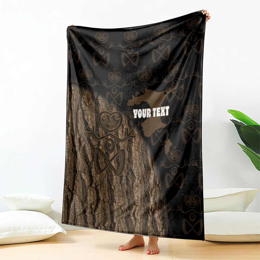 Moriori Kekoru New Zealand Personalised Blanket Kopi Rakau Carving Chatham Islands Map LT14 - Polynesian Pride