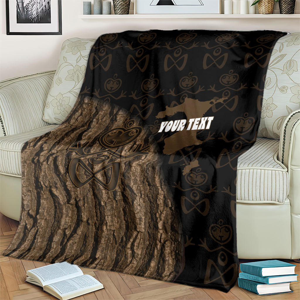 Moriori Kekoru New Zealand Personalised Blanket Kopi Rakau Carving Chatham Islands Map LT14 - Polynesian Pride