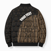 Moriori Kekoru New Zealand Personalised Bomber Puffer Jacket Kopi Rakau Carving Chatham Islands Map LT14 - Polynesian Pride