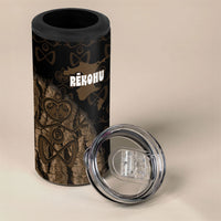 Moriori Kekoru New Zealand Personalised 4 in 1 Can Cooler Tumbler Kopi Rakau Carving Chatham Islands Map LT14 - Polynesian Pride