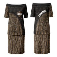 Moriori Kekoru New Zealand Personalised Couples Matching Puletasi and Hawaiian Shirt Kopi Rakau Carving Chatham Islands Map LT14 - Polynesian Pride