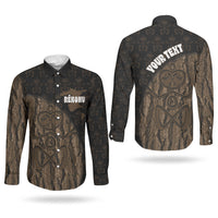 Moriori Kekoru New Zealand Personalised Couples Matching Summer Maxi Dress and Long Sleeve Button Shirt Kopi Rakau Carving Chatham Islands Map LT14 - Polynesian Pride