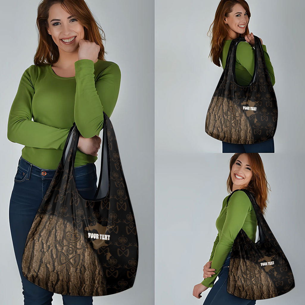 Moriori Kekoru New Zealand Personalised Grocery Bag Kopi Rakau Carving Chatham Islands Map LT14 - Polynesian Pride