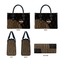 Moriori Kekoru New Zealand Personalised Leather Bag Kopi Rakau Carving Chatham Islands Map LT14 - Polynesian Pride