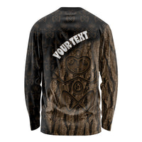 Moriori Kekoru New Zealand Personalised Long Sleeve Shirt Kopi Rakau Carving Chatham Islands Map LT14 - Polynesian Pride