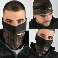 Moriori Kekoru New Zealand Personalised Neck Gaiter Kopi Rakau Carving Chatham Islands Map LT14 - Polynesian Pride