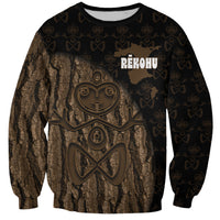 Moriori Kekoru New Zealand Personalised Sweatshirt Kopi Rakau Carving Chatham Islands Map LT14 Unisex Black - Polynesian Pride