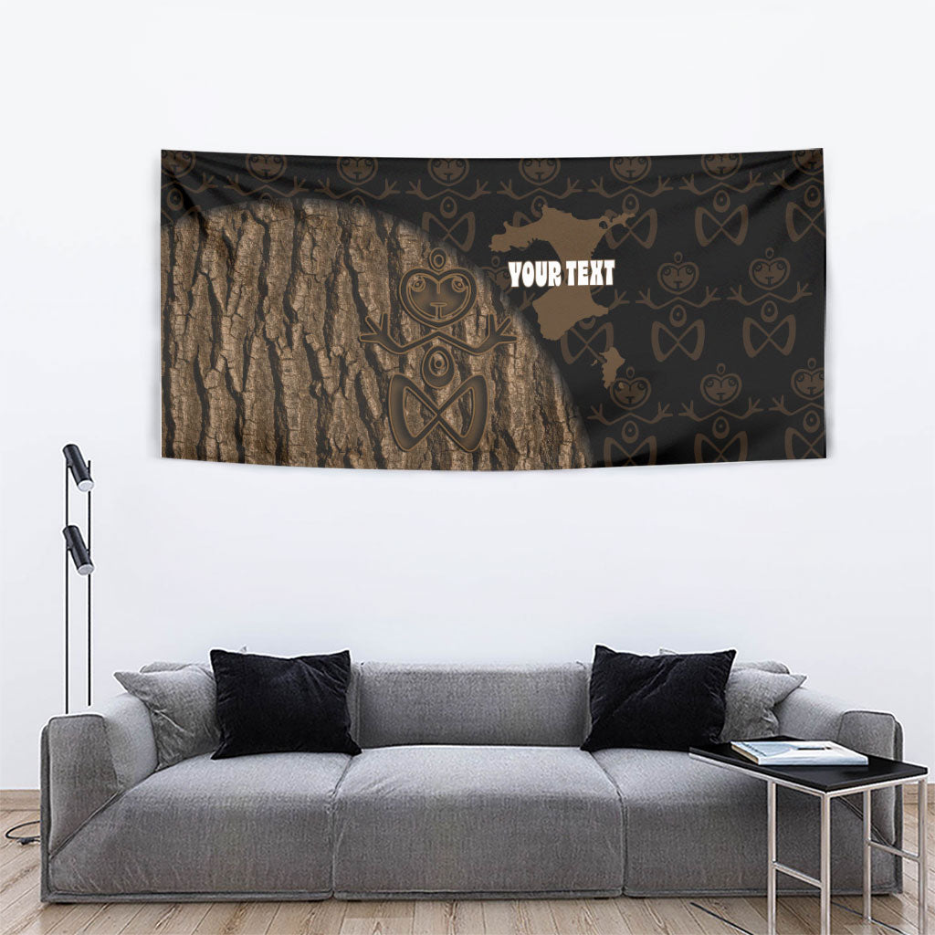 Moriori Kekoru New Zealand Personalised Tapestry Kopi Rakau Carving Chatham Islands Map LT14 - Polynesian Pride