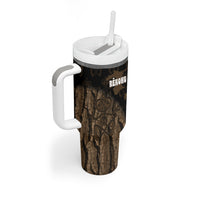 Moriori Kekoru New Zealand Personalised Tumbler With Handle Kopi Rakau Carving Chatham Islands Map LT14 - Polynesian Pride