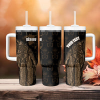 Moriori Kekoru New Zealand Personalised Tumbler With Handle Kopi Rakau Carving Chatham Islands Map LT14 - Polynesian Pride