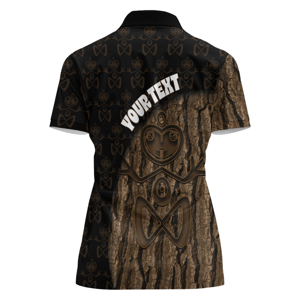 Moriori Kekoru New Zealand Personalised Women Polo Shirt Kopi Rakau Carving Chatham Islands Map LT14 - Polynesian Pride