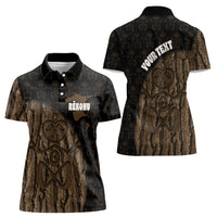 Moriori Kekoru New Zealand Personalised Women Polo Shirt Kopi Rakau Carving Chatham Islands Map LT14 - Polynesian Pride