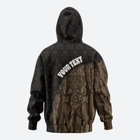 Moriori Kekoru New Zealand Personalised Zip Hoodie Kopi Rakau Carving Chatham Islands Map LT14 - Polynesian Pride