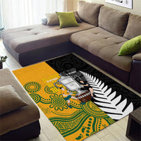 New Zealand Australia Rugby Bledisloe 2026 Area Rug Champion Trophy Maori Aboriginal Art LT14 - Polynesian Pride