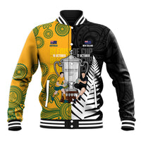 New Zealand Australia Rugby Bledisloe 2026 Custom Baseball Jacket Champion Trophy Maori Aboriginal Art LT14 Unisex Multicolor - Polynesian Pride