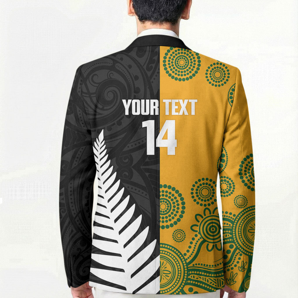 New Zealand Australia Rugby Bledisloe 2026 Custom Blazer Champion Trophy Maori Aboriginal Art LT14 - Polynesian Pride