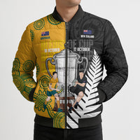 New Zealand Australia Rugby Bledisloe 2026 Custom Bomber Puffer Jacket Champion Trophy Maori Aboriginal Art LT14 - Polynesian Pride