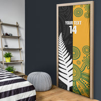 New Zealand Australia Rugby Bledisloe 2026 Custom Door Cover Champion Trophy Maori Aboriginal Art LT14 - Polynesian Pride