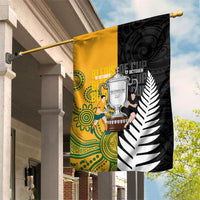 New Zealand Australia Rugby Bledisloe 2026 Garden Flag Champion Trophy Maori Aboriginal Art LT14 House Flag Multicolor - Polynesian Pride