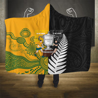 New Zealand Australia Rugby Bledisloe 2026 Hooded Blanket Champion Trophy Maori Aboriginal Art LT14 - Polynesian Pride