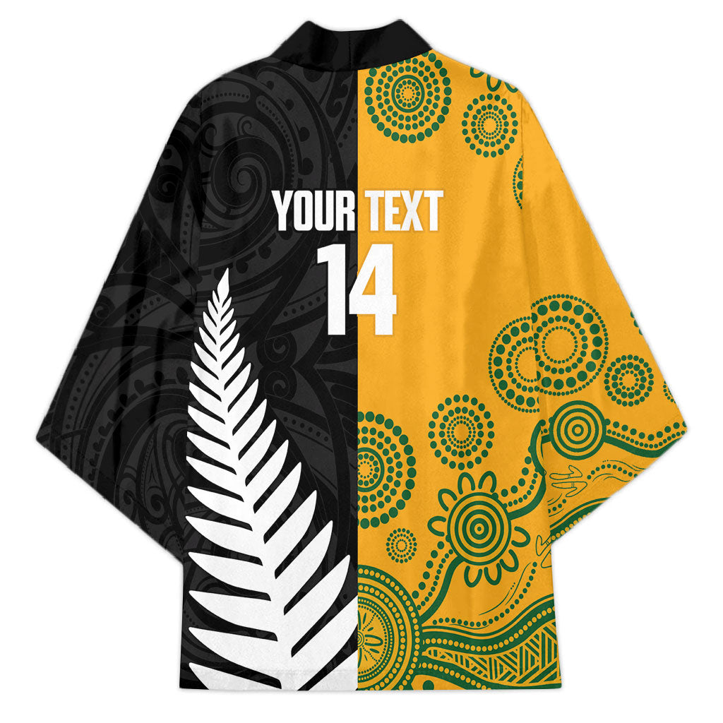 New Zealand Australia Rugby Bledisloe 2026 Custom Kimono Champion Trophy Maori Aboriginal Art LT14 - Polynesian Pride