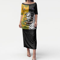 New Zealand Australia Rugby Bledisloe 2026 Custom Puletasi Champion Trophy Maori Aboriginal Art LT14 Long Dress Multicolor - Polynesian Pride
