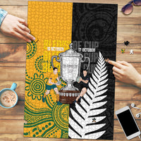 New Zealand Australia Rugby Bledisloe 2026 Puzzle Champion Trophy Maori Aboriginal Art LT14 Multicolor - Polynesian Pride