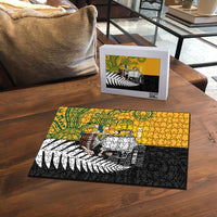 New Zealand Australia Rugby Bledisloe 2026 Puzzle Champion Trophy Maori Aboriginal Art LT14 - Polynesian Pride