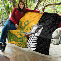 New Zealand Australia Rugby Bledisloe 2026 Quilt Champion Trophy Maori Aboriginal Art LT14 - Polynesian Pride