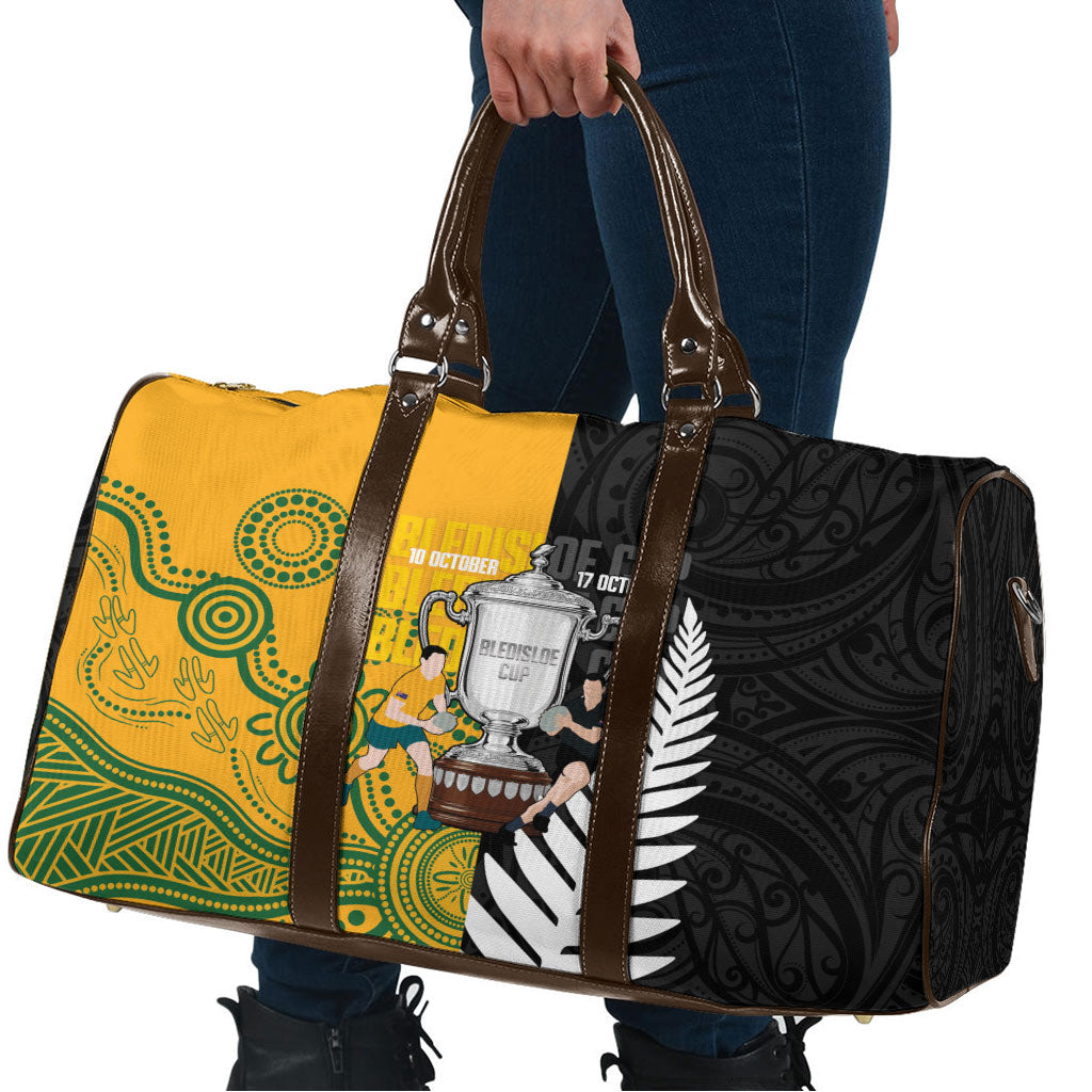 New Zealand Australia Rugby Bledisloe 2026 Travel Bag Champion Trophy Maori Aboriginal Art LT14 - Polynesian Pride