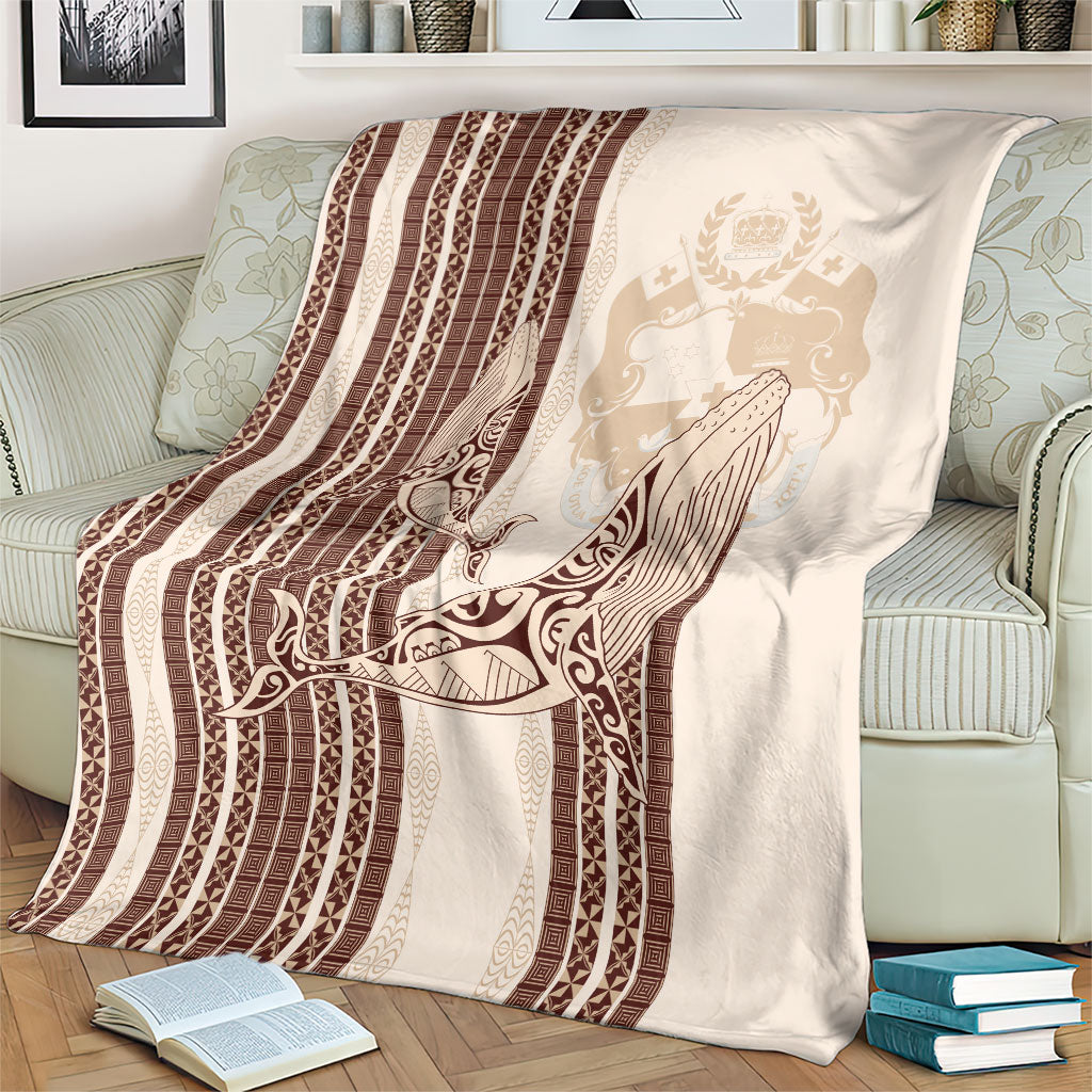 Swimming With Humpback Whales Season Tonga Blanket Tongan Tofuaa Ngatu Pattern Brown LT14 - Polynesian Pride