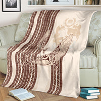 Swimming With Humpback Whales Season Tonga Blanket Tongan Tofuaa Ngatu Pattern Brown LT14 - Polynesian Pride
