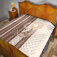 Swimming With Humpback Whales Season Tonga Quilt Tongan Tofuaa Ngatu Pattern Brown LT14 - Polynesian Pride