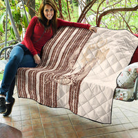 Swimming With Humpback Whales Season Tonga Quilt Tongan Tofuaa Ngatu Pattern Brown LT14 - Polynesian Pride