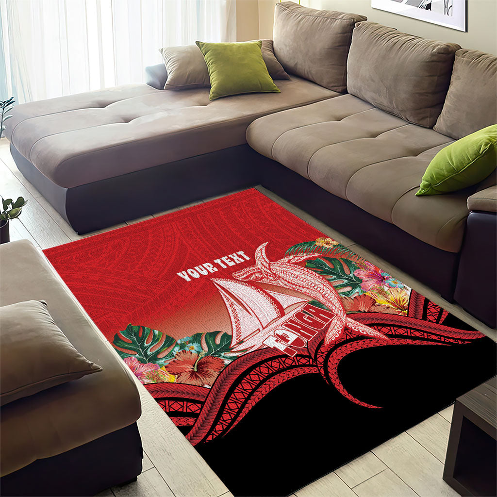 Vavau Sailing Festival Tonga Personalised Area Rug Humpback Whale Sailboat Tropical Vibes LT14 - Polynesian Pride