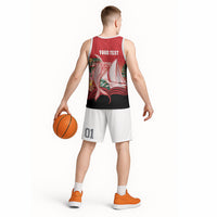 Vavau Sailing Festival Tonga Personalised Basketball Jersey Humpback Whale Sailboat Tropical Vibes LT14 - Polynesian Pride