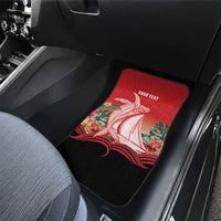 Vavau Sailing Festival Tonga Personalised Car Mats Humpback Whale Sailboat Tropical Vibes LT14 - Polynesian Pride