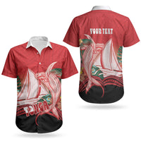 Vavau Sailing Festival Tonga Personalised Couples Matching Summer Maxi Dress and Hawaiian Shirt Humpback Whale Sailboat Tropical Vibes LT14 - Polynesian Pride