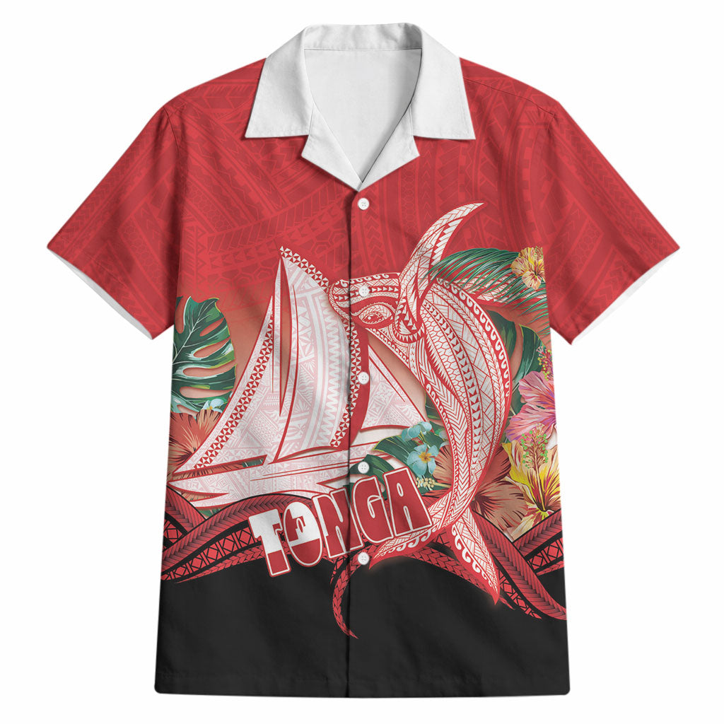 Vavau Sailing Festival Tonga Personalised Hawaiian Shirt Humpback Whale Sailboat Tropical Vibes LT14 Red - Polynesian Pride