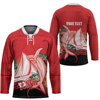 Vavau Sailing Festival Tonga Personalised Hockey Jersey Humpback Whale Sailboat Tropical Vibes LT14 - Polynesian Pride