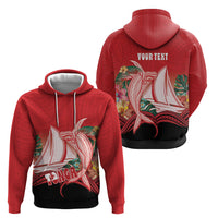 Vavau Sailing Festival Tonga Personalised Hoodie Humpback Whale Sailboat Tropical Vibes LT14 - Polynesian Pride
