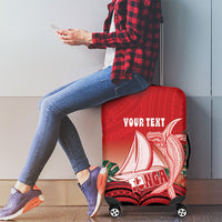 Vavau Sailing Festival Tonga Personalised Luggage Cover Humpback Whale Sailboat Tropical Vibes LT14 - Polynesian Pride