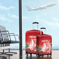 Vavau Sailing Festival Tonga Personalised Luggage Cover Humpback Whale Sailboat Tropical Vibes LT14 - Polynesian Pride