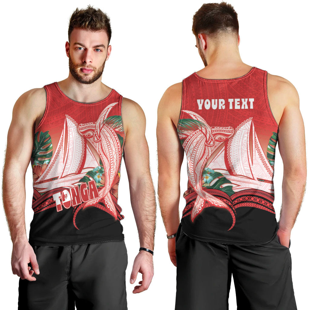 Vavau Sailing Festival Tonga Personalised Men Tank Top Humpback Whale Sailboat Tropical Vibes LT14 - Polynesian Pride