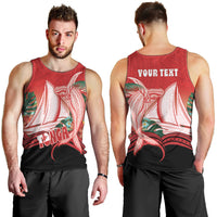 Vavau Sailing Festival Tonga Personalised Men Tank Top Humpback Whale Sailboat Tropical Vibes LT14 - Polynesian Pride